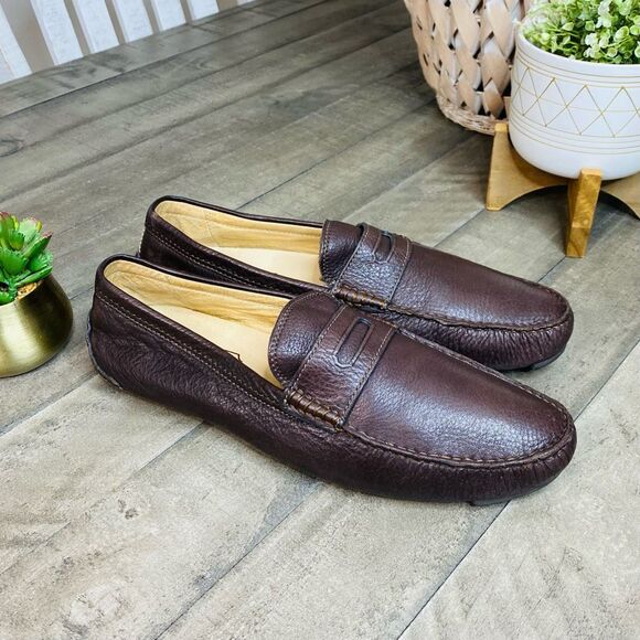 COACH Neal Brown Nappa Leather Penny Loafers Mocs Men's Size 9.5M - Picture 3 of 7